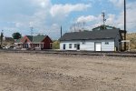 freight depot converted for amtrak with replica of passenger depot